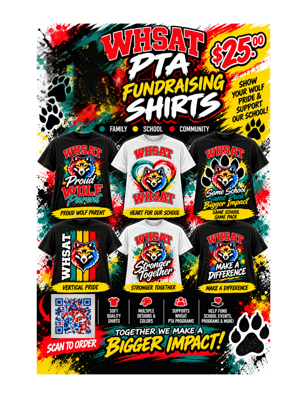 WHSAT PTA T-Shirts - PREORDER