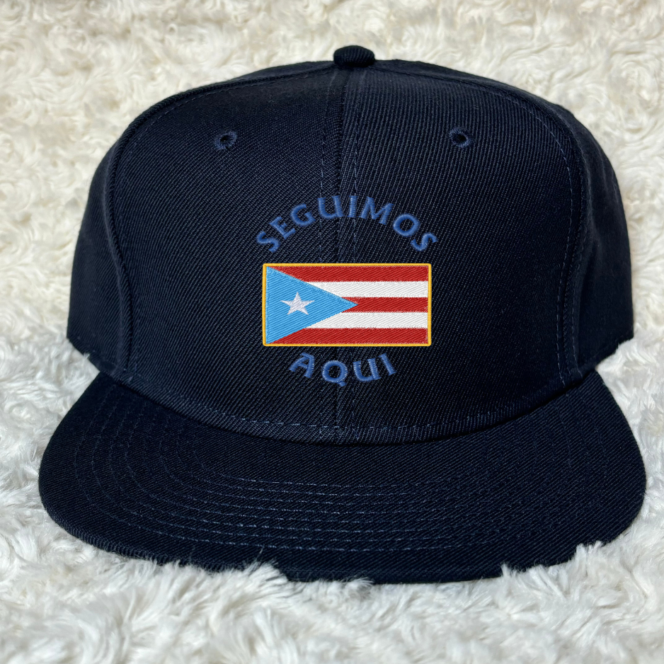 Seguimos Puerto Rico Embroidered Snapback Cap